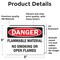Signmission Flammable Material No Smoking Or Open Flames Danger Sign, Vinyl Decal, 5in W x 3.5in L, 2PK OS-2PACK-DS-D-35-L-19370 - alternate 6